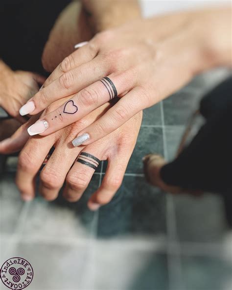 Couples Inside Ring Finger Tattoos