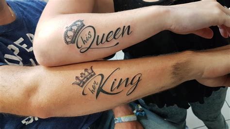 Couples Matching Tattoos King And Queen