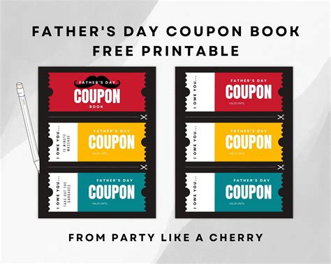 Coupon Book For Dad Printable