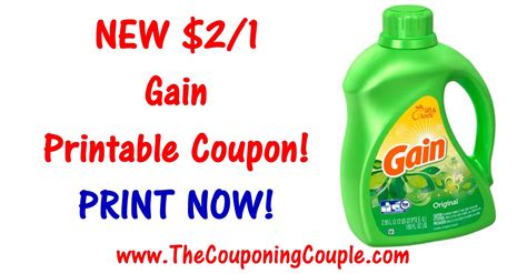 Coupons For Gain Laundry Detergent Printable
