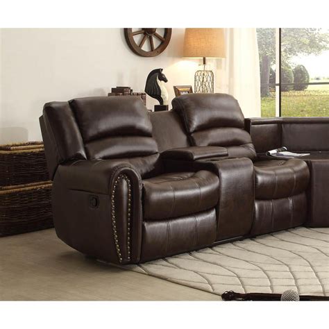 Coupons Loveseat With Center Console Leather