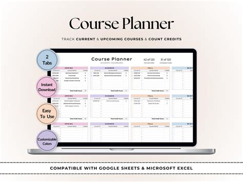 Course Planner Template Png