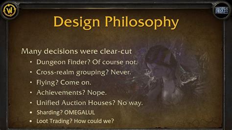 Course correcting WoW design philosophy