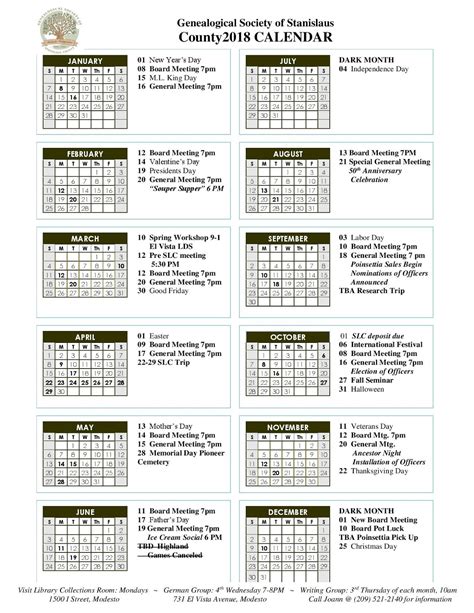 Court Calendar Stanislaus