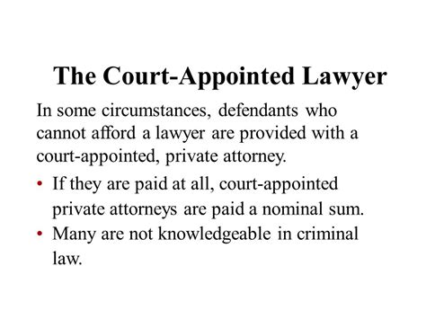 Court Appointed Lawyer Not Helping