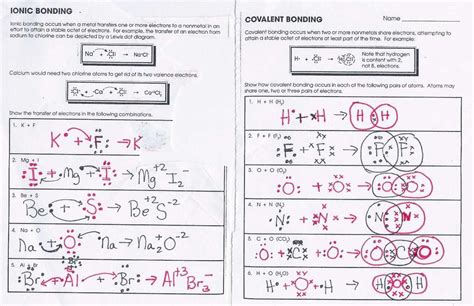 Covalent Bonding Worksheet Answers — db-excel.com