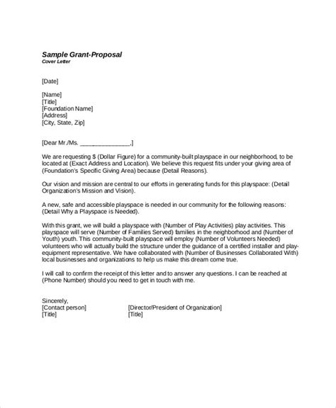 Cover Letter For Grant Proposal Sample