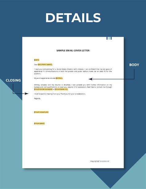 Cover Letter By Email Template