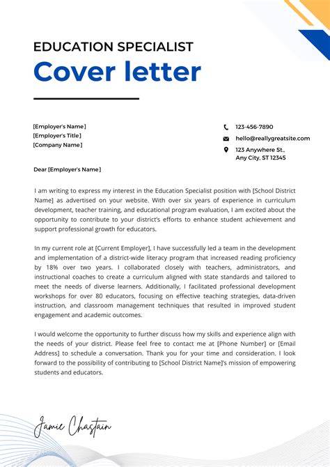 Cover Letter Education Sample