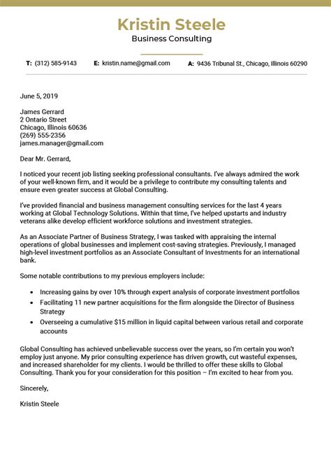 Cover Letter Examples 2020