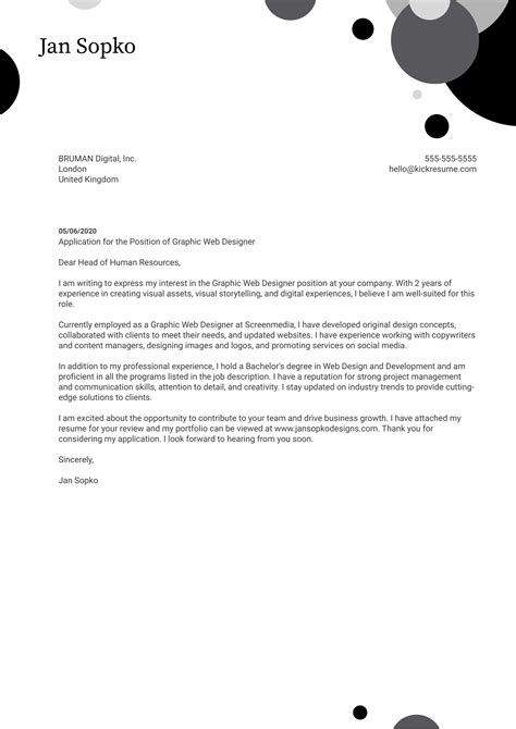 Cover Letter Examples Creative