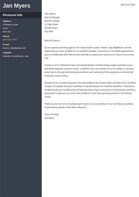 Cover Letter Examples Cv