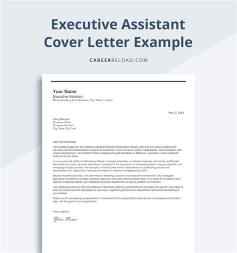 Cover Letter Examples Executive Assistant
