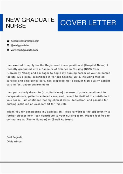 Cover Letter Examples Graduate Nurse