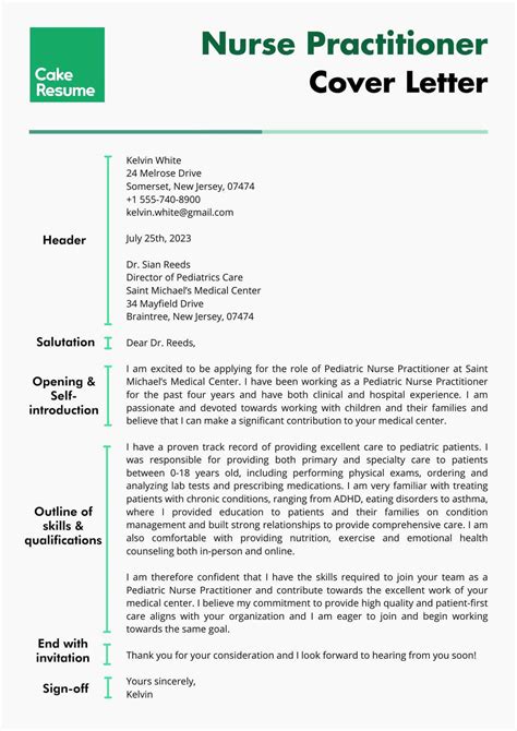 Cover Letter Examples Nurse Practitioner
