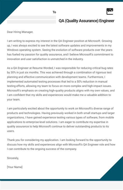 Cover Letter Examples Qa