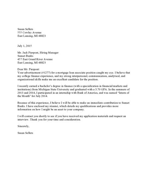 Cover Letter Examples Resume