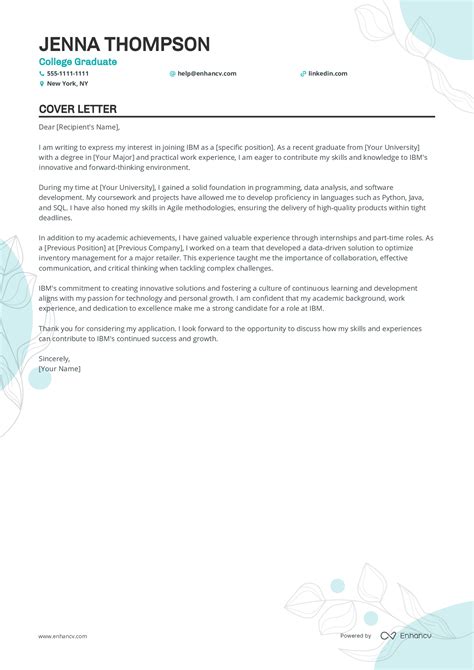 Cover Letter Examples With Experience