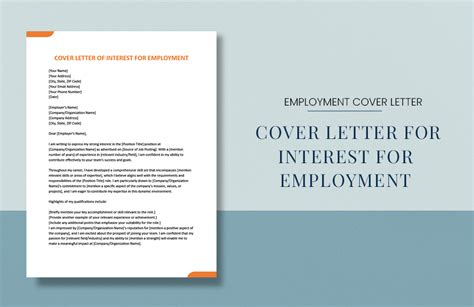 Cover Letter For Job Interest