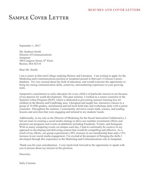 Cover Letter Format Example 2020