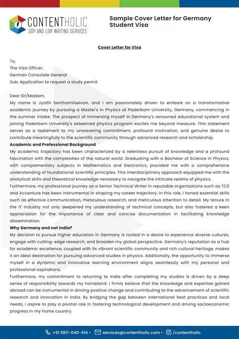 Cover Letter Format For Visa Of Germany