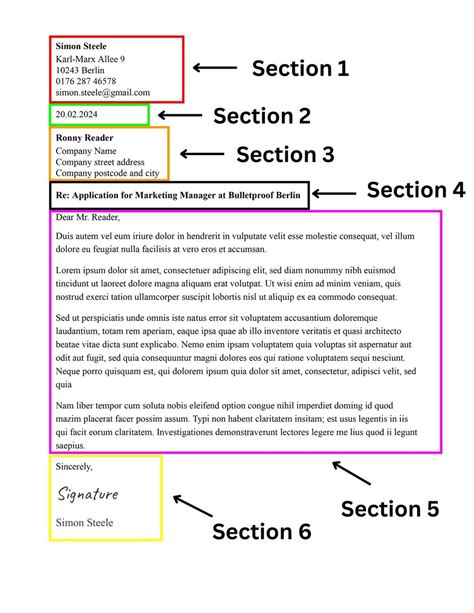 Cover Letter Format Germany