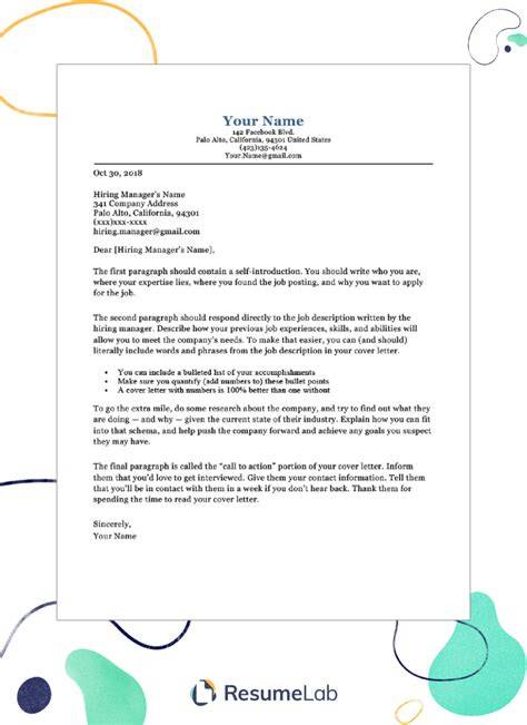 Cover Letter Format Microsoft Word