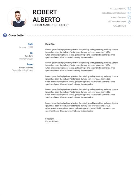 Cover Letter Format Template Free
