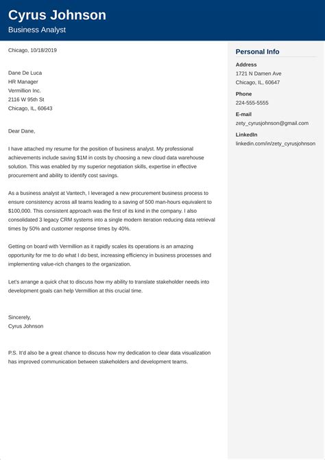 Cover Letter Layout Word