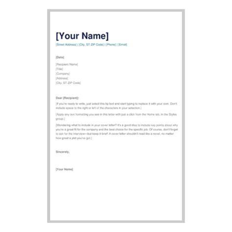 Cover Letter Template Blank