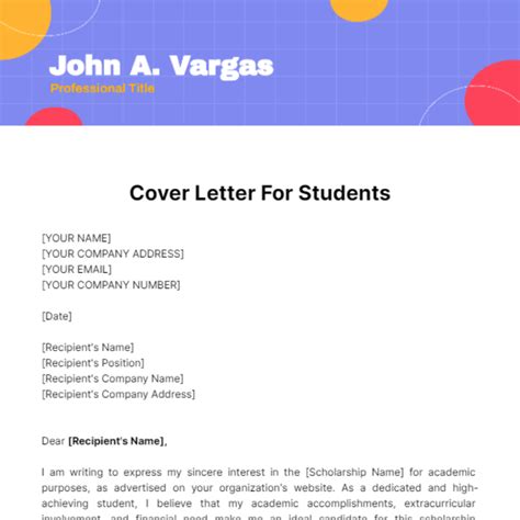 Cover Letter Template Edu