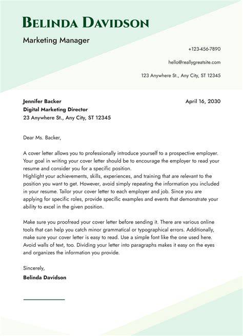 Cover Letter Template Za