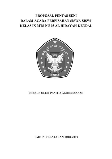 Cover Proposal Pentas Seni