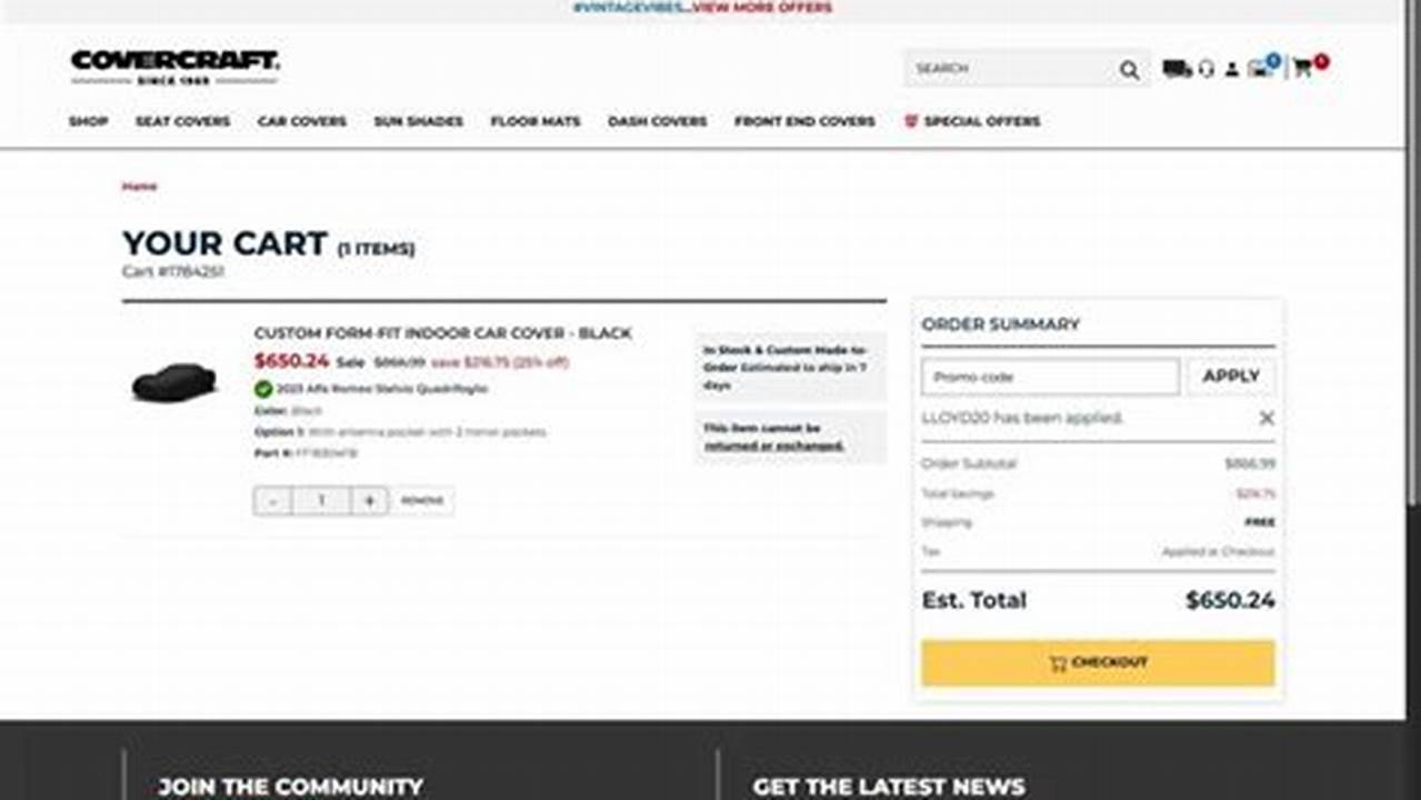 Covercraft Promo Code 2025