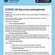 Covid Exemption Reliogeous Example Template