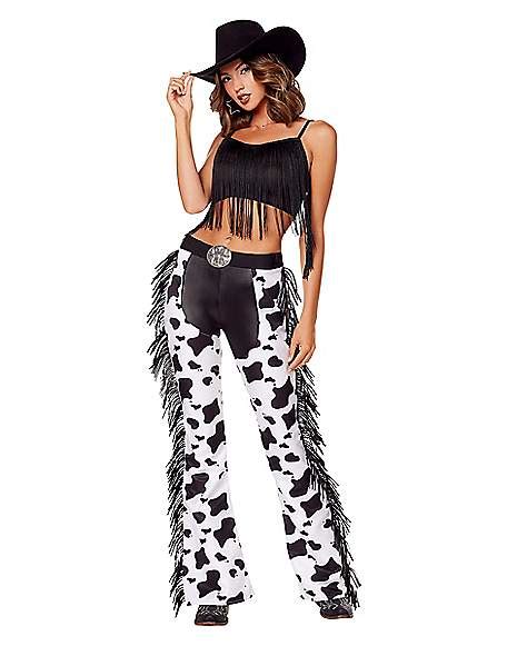 Get the Ultimate Country Look with cow print chaps