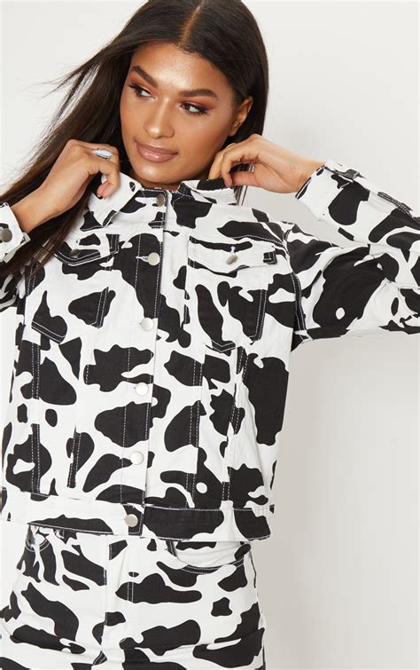 Cow Print Jean Jacket: A Funky and Fashionable Statement Piece!