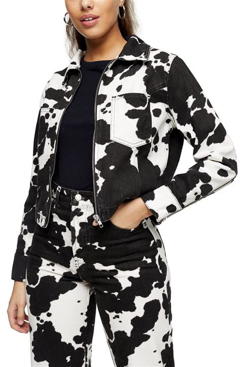Cow Print Womens Jacket