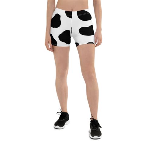 Cow Print Workout Shorts