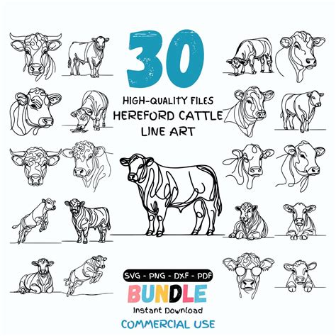 Download Cow Bundle Commercial Use DXF Files