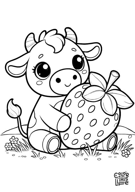 Cow Coloring Pages Cute
