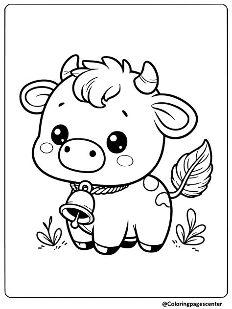 Cow Coloring Pages Easy