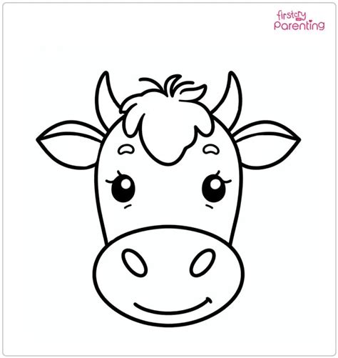 Cow Face Coloring Pages