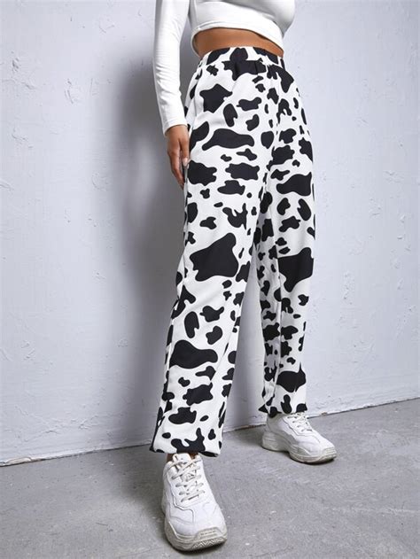 Get Trendy with Our Cow Print Joggers - Buy Now!