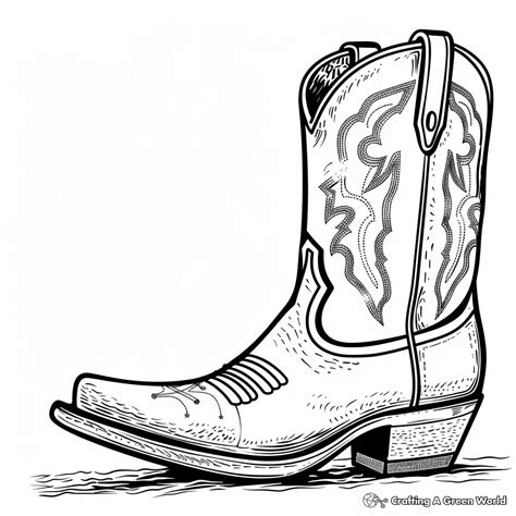 Cowboy Boots Coloring Pages