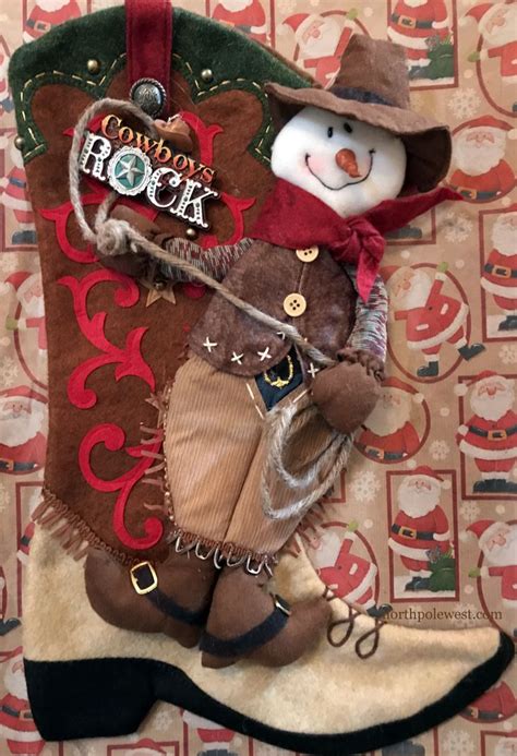 Cowboy Christmas Stockings Patterns