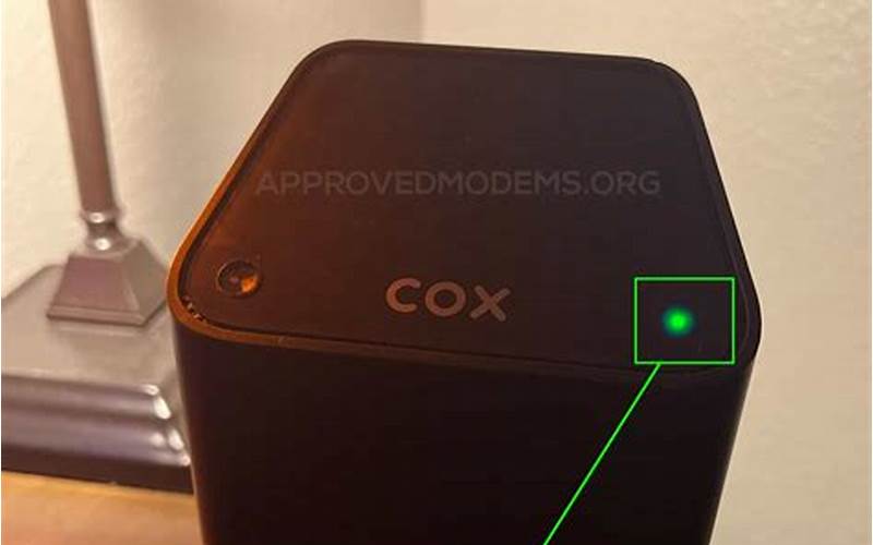 Cox Panoramic Wifi Gateway Blinking Green Light
