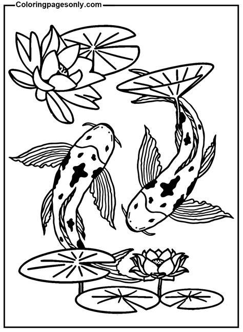 Coy Fish Coloring Pages