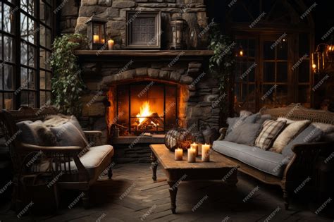 Cozy Fireplace Zoom Background