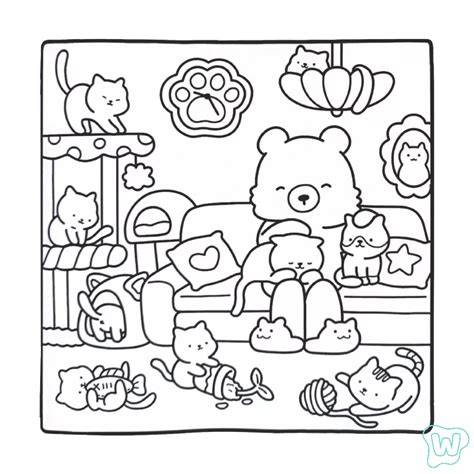 Cozy Friends Coloring Page